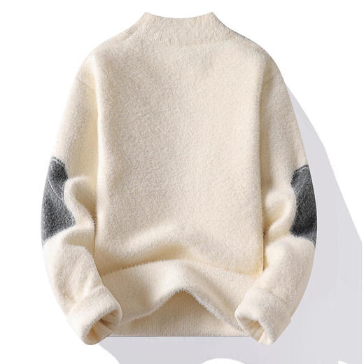 水貂绒男士毛衣秋冬款打底衫加绒加厚羊绒衫保暖衣冬季男装上衣服YCL-736-8142 商品图1