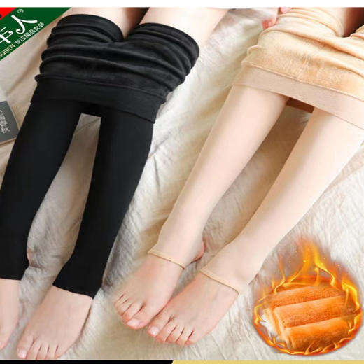 【15.9元/条】宏圣女士加绒打底裤均码90到140斤（1201085） 商品图0