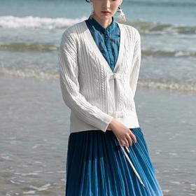 【林栖设计小店】2022秋冬新品绵羊毛保暖舒适新中式盘扣毛衣开衫外套女 1924290