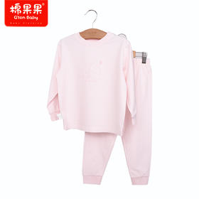 棉果果商场同款春季新品男女童(5A)抗菌套头套装140-160码内衣家居服睡衣套装2件套M121302223187