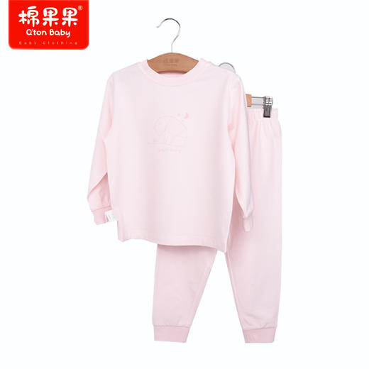 棉果果商场同款春季新品男女童(5A)抗菌套头套装140-160码内衣家居服睡衣套装2件套M121302223187 商品图0