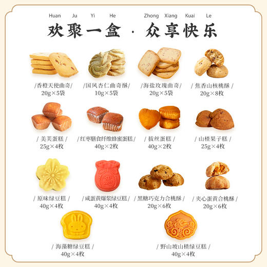 雅觅•合家欢什锦糕点综合大礼包1650g【产地直发】 商品图3