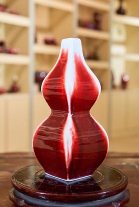 郎红四方葫芦瓶