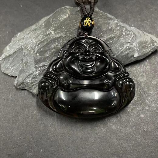 冰曜石吊坠-弥勒佛挂件 商品图0