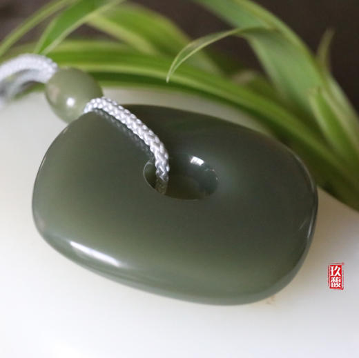 和田玉（青玉-无结构）挂件--玉璧37.30g 商品图5