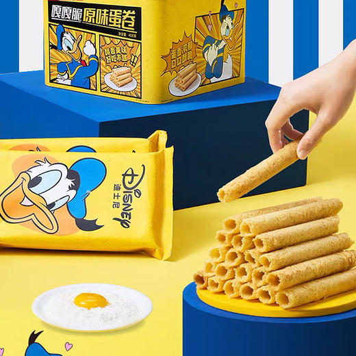新年礼物迪士尼嘎嘎脆蛋卷饼干礼盒儿童零食小吃糕点 商品图2