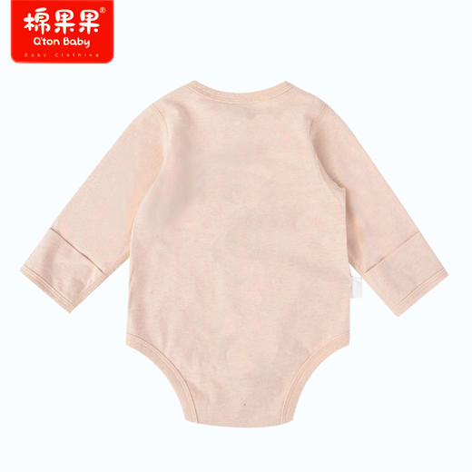 棉果果商场同款春季新品天然彩棉新生儿婴幼儿对开三角连体衣M101712123081 商品图3