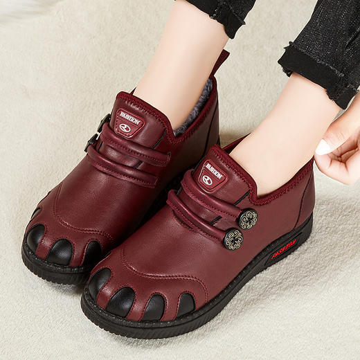 【新品新年送妈妈】棉鞋2022冬季新款女鞋加绒加厚妈妈鞋保暖棉靴 商品图1