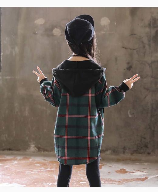 裁缝学苑 TW31女童连帽长袖衬衫1:1实物服装纸样剪裁图纸牛皮纸样 商品图3