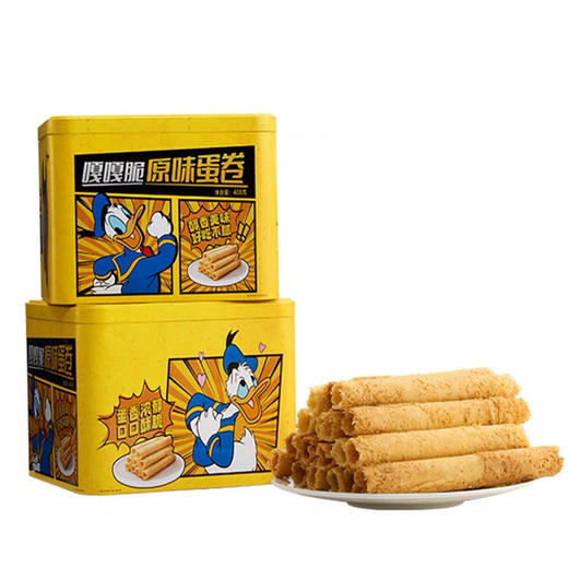 新年礼物迪士尼嘎嘎脆蛋卷饼干礼盒儿童零食小吃糕点 商品图0