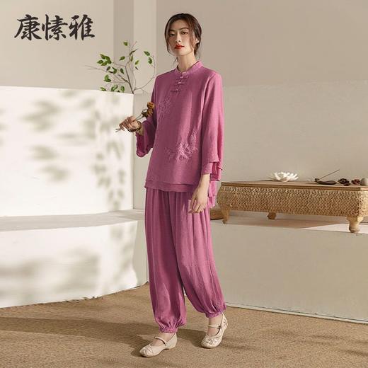 太极服女秋冬季武术练功表演太极拳练功服服装新款飘逸套装 商品图4