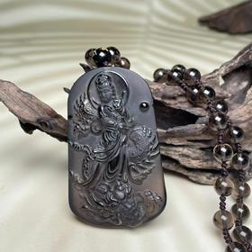 冰曜石挂件-观音吊坠