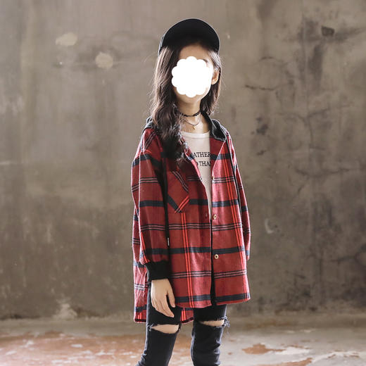 裁缝学苑 TW31女童连帽长袖衬衫1:1实物服装纸样剪裁图纸牛皮纸样 商品图2