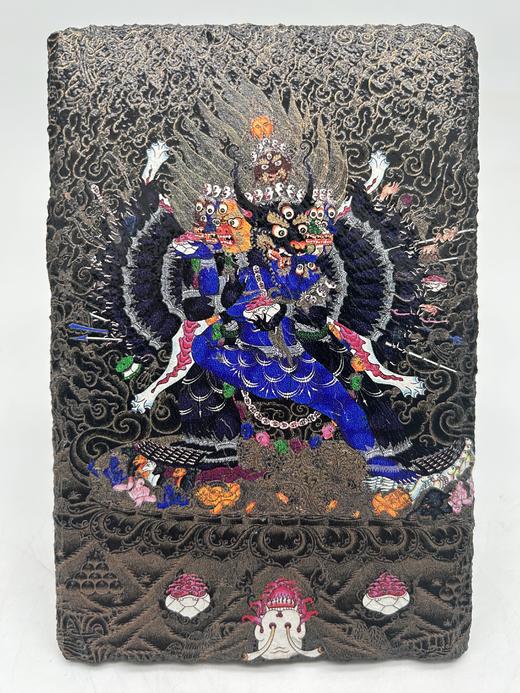 石板画唐卡-大威德金刚（蓝） 商品图0