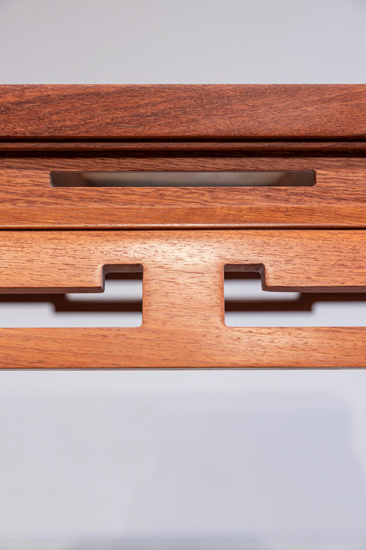 红桥红  家具严选  缅甸花梨（大果紫檀）【石面 78 仿故宫文竹 方桌五件套】 商品图4