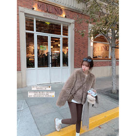 金蘑菇菇 一杯热可可 山羊绒 / 意大利开司米皮毛一体 洋气皮草