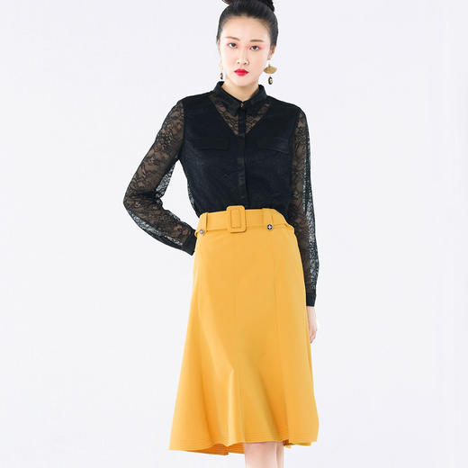 X【伯妮斯茵】简约时髦赤金色 半裙--《LSF》1B6042 商品图0