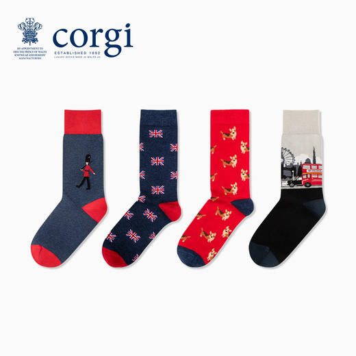 Corgi礼盒袜子英国进口成人情侣女冬季中筒袜潮袜男 商品图0
