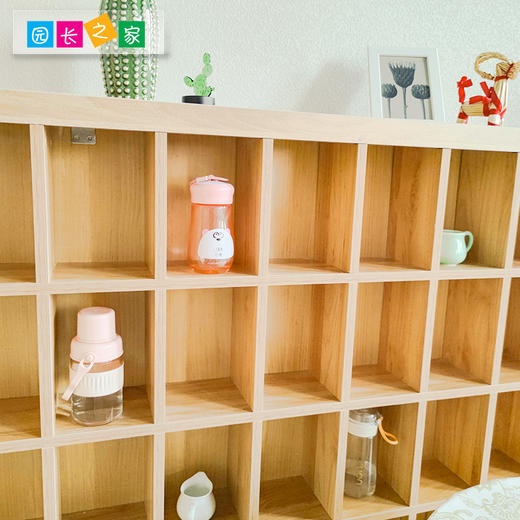 28格水杯一体架幼儿园小空间木制简约落地水杯一体架 商品图3