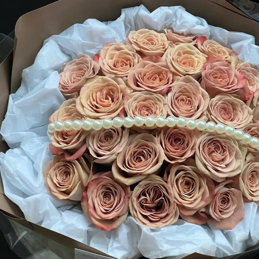 项链玫瑰--33朵卡布奇诺 商品图1