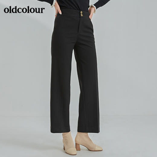 oldcolour2021冬季新款时尚气质休闲百搭阔腿裤女N44073428 商品图2