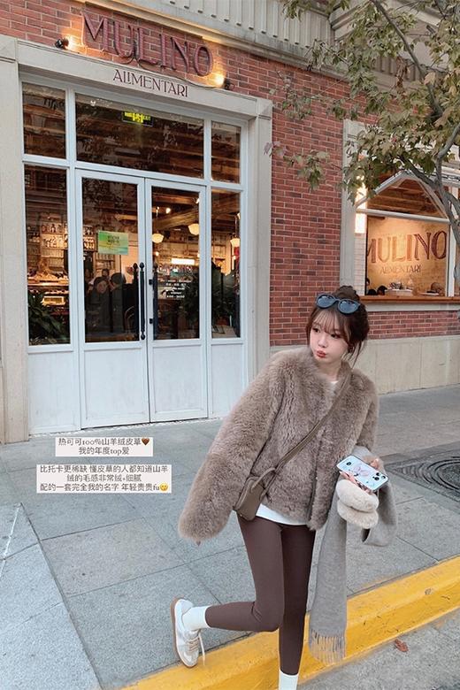 金蘑菇菇 一杯热可可 山羊绒 / 意大利开司米皮毛一体 洋气皮草 商品图4