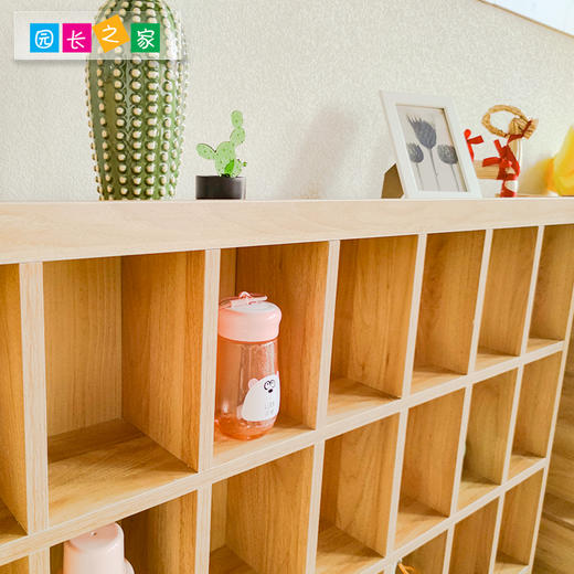 28格水杯一体架幼儿园小空间木制简约落地水杯一体架 商品图2