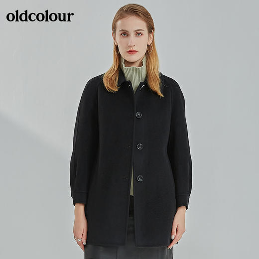 oldcolour2021冬季新款气质百搭时尚中长款手工羊绒大衣N41155132 商品图0