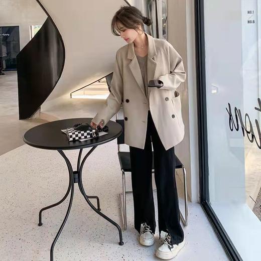 西装外套女2023早春新款小个子中长款米白色休闲西服上衣 rx17 商品图3