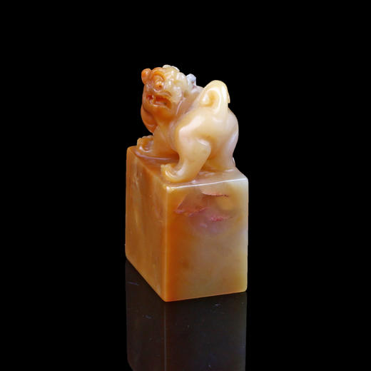 孤品013573:老挝石北部田黄貔貅钮扁章-2.7*1.9*4.7cm 商品图1