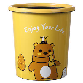美丽雅卡通小熊创意印花垃圾桶