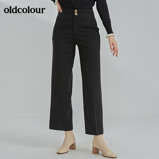 oldcolour2021冬季新款时尚气质休闲百搭阔腿裤女N44073428 商品图4