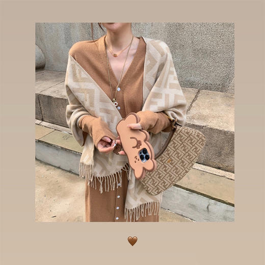 金蘑菇菇 满分心动 内搭裙组 / 细支羊毛v领微宽松显瘦针织连衣裙 商品图1