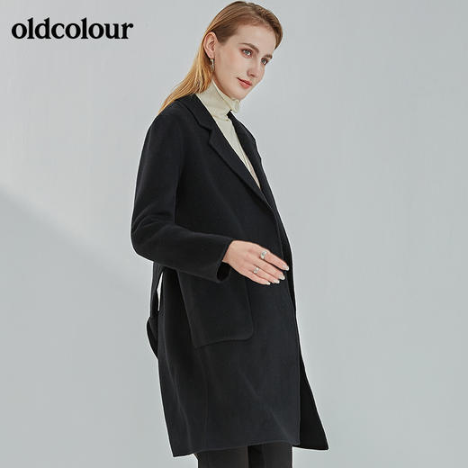 oldcolour2021冬季新款时尚气质修身百搭手工羊毛大衣N42156209 商品图2
