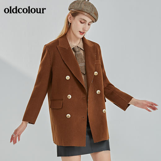 oldcolour2021冬季新款时尚高端修身显瘦西装毛呢外套N43155145 商品图3