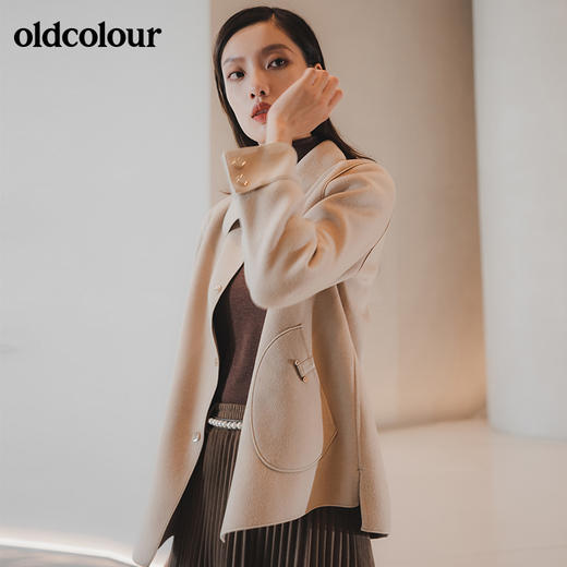 oldcolour2022冬季时尚通勤手工呢料短外套女GN41154901 商品图1