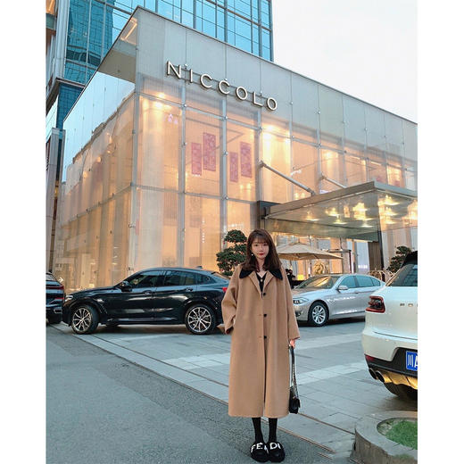 金蘑菇菇 伦敦冬日礼 拼色大衣 / 年度top私服！羊绒拼色休闲外套 商品图1