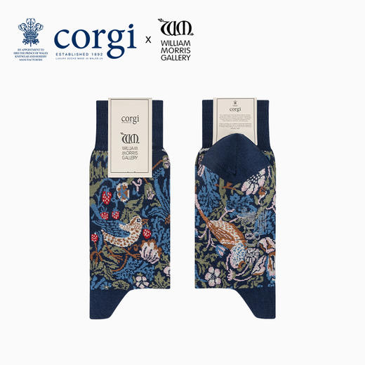 Corgi x William Morris联名袜子英国进口情侣女冬季中筒袜潮袜男 商品图1