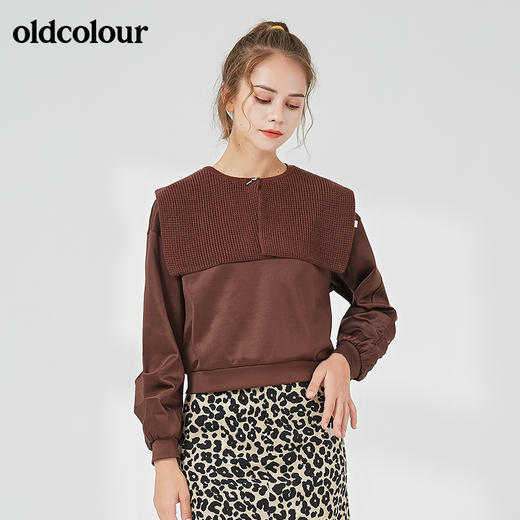 oldcolour2021秋季商场同款宽松百搭长袖T恤女N33023314 商品图0