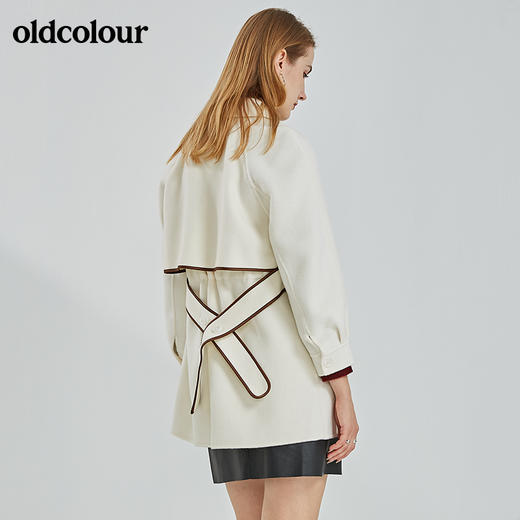oldcolour2021冬季新款气质百搭时尚中长款手工羊绒大衣N41155132 商品图4