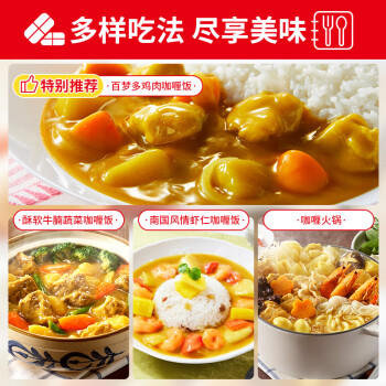 好侍（House）百梦多咖喱块 原味 100g/盒 日式块状咖喱调味料  2-4人份 商品图6