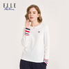 ELLE Active【纯棉内搭】百搭长袖女士t恤冬季新款撞色圆领上衣 商品缩略图0