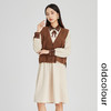 oldcolour2022冬新款复古学院风文艺显瘦针织马甲连衣裙两件套女 商品缩略图0