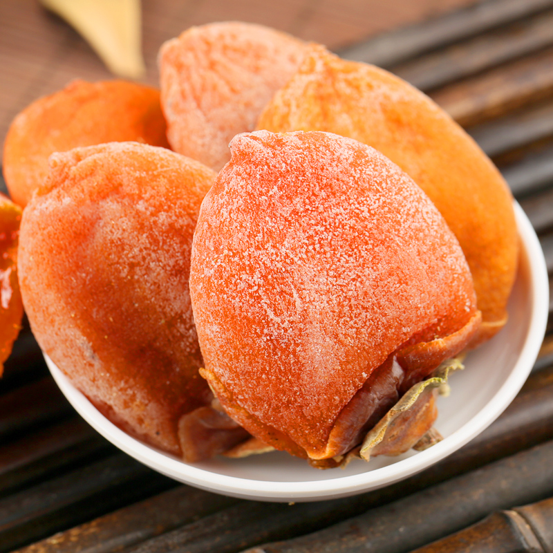 【富平吊柿 柿饼】冬季第一口软糯甜蜜  有一种美味叫历经霜雪，方得真味，它来了 ，虽晚犹至年货 ✅ 香甜软糯，溏心柿子饼~