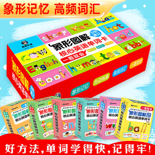 【昂秀外语】象形图解分阶速记核心英语单词卡 小学英语 英语单词卡 商品图1