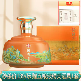 五粮液生态 国菁(黄色) 绿豆酒 52度 888ml