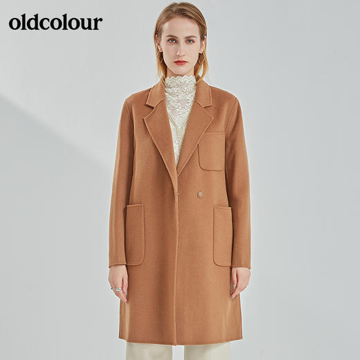 oldcolour2021冬季新款时尚气质修身百搭手工羊毛大衣N42156209 商品图0