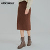 oldcolour2021冬季新款时尚勾花简约百搭毛织半身裙N44064466 商品缩略图0