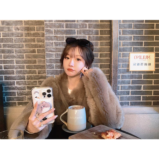 金蘑菇菇 一杯热可可 山羊绒 / 意大利开司米皮毛一体 洋气皮草 商品图3