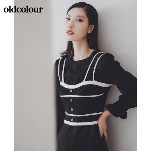 oldcolour2021冬季长袖连衣裙GN41103915J 商品图1